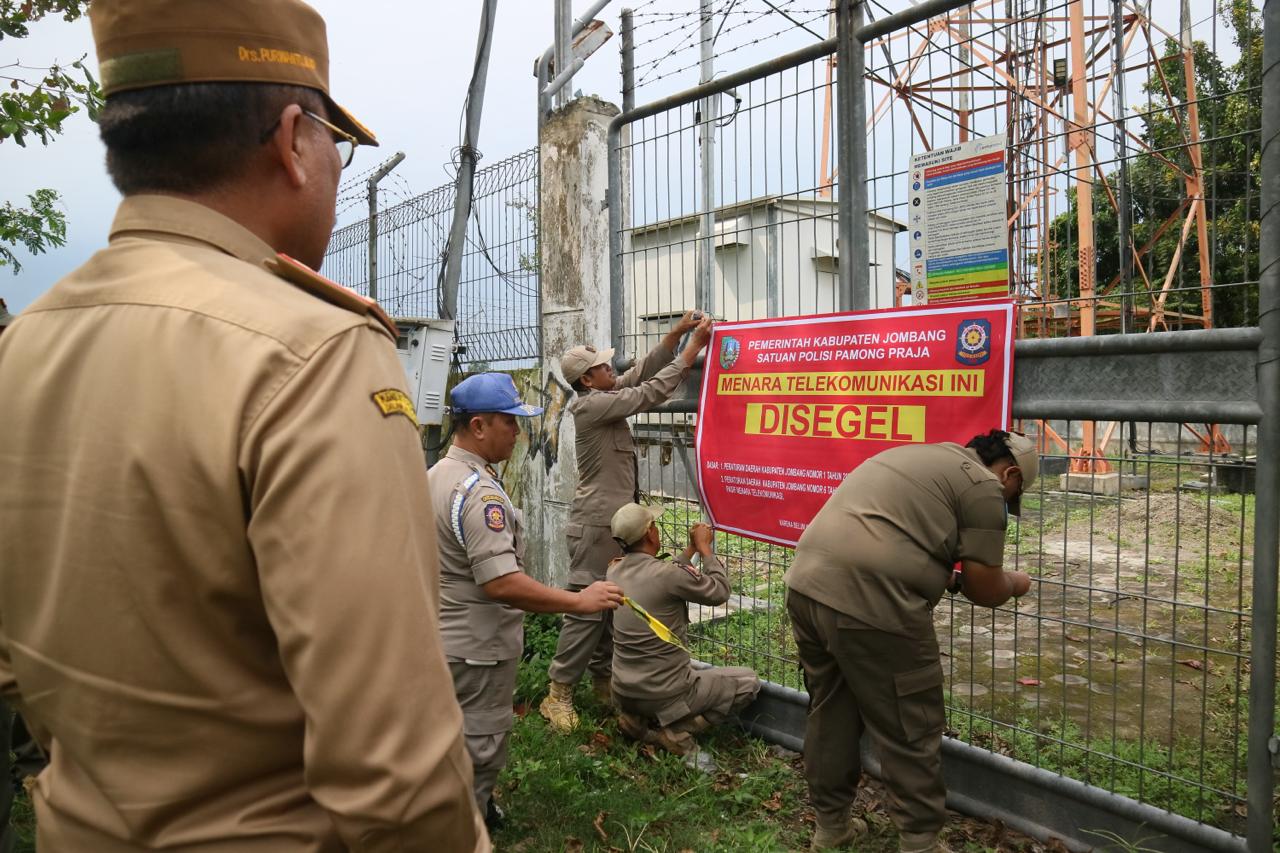Pemkab Jombang Segel Ratusan Tower BTS Tanpa SLF, 314 Menara Hanya 9 Berizin